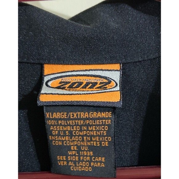 ZONZ Mens Vintage Flame Button Down Size X-Large, Y2K, Skate, Grunge, Goth - Picture 3 of 4